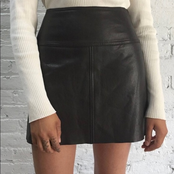 Ralph Lauren Dresses & Skirts - Ralph Lauren Brown Leather Miniskirt